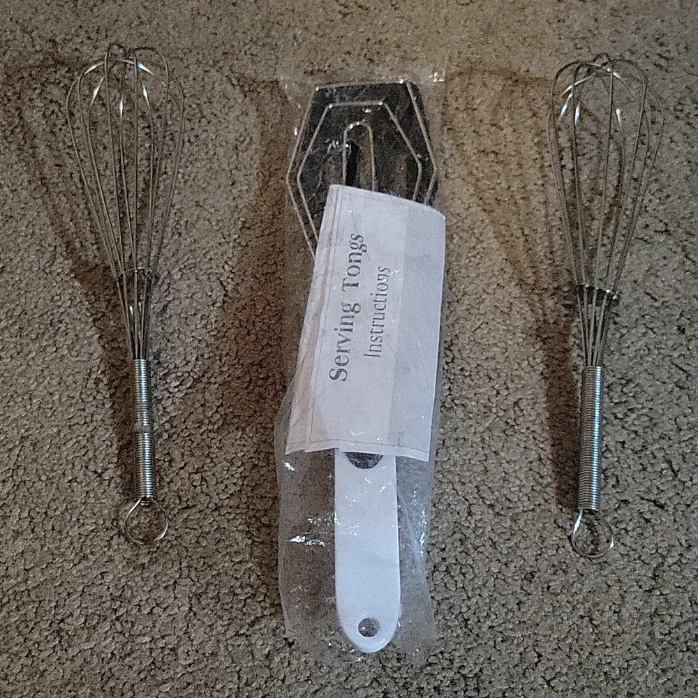 Serving Tongs And Egg Beaters